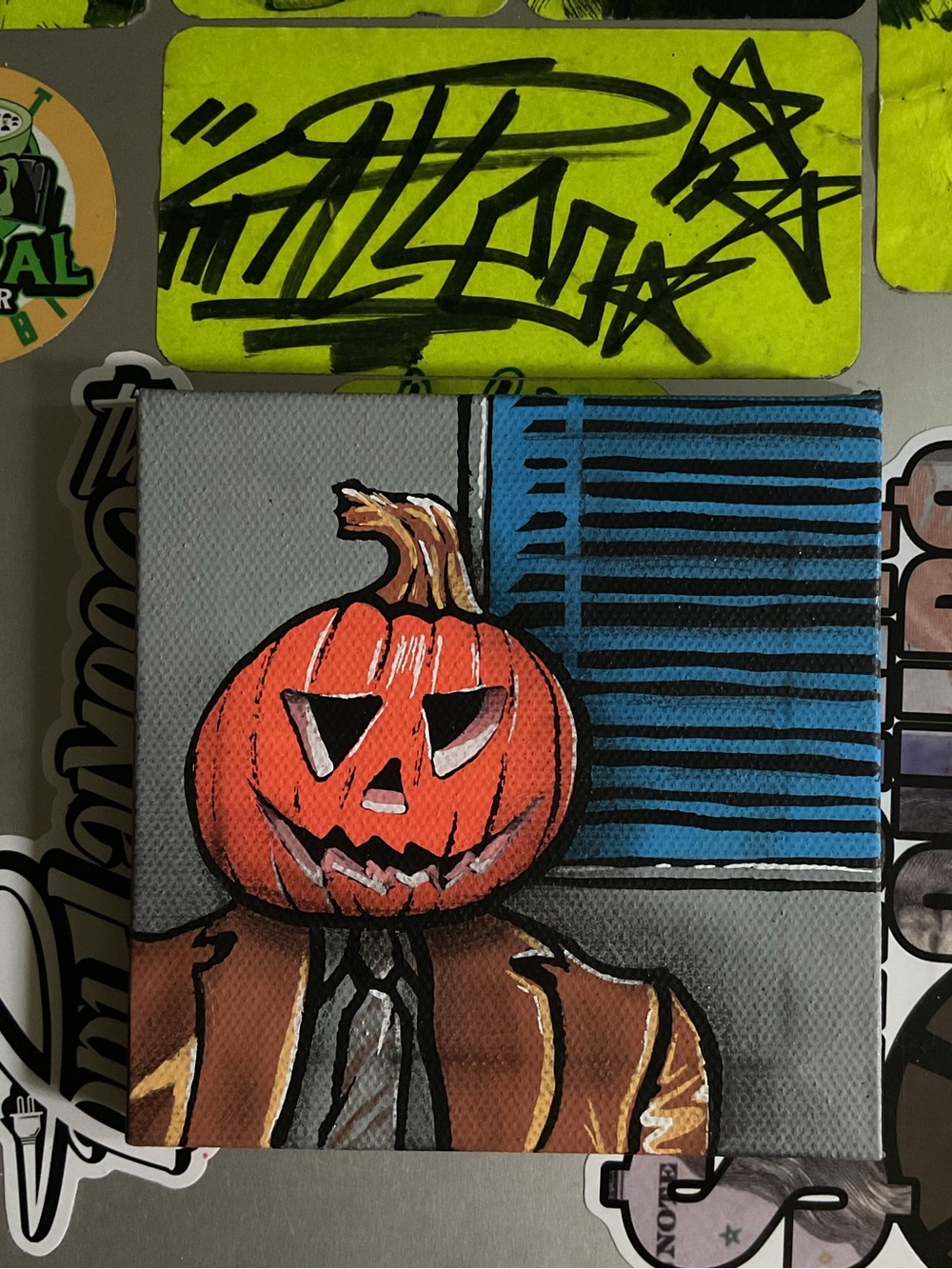 Pumpkin Dwight magnet canvas